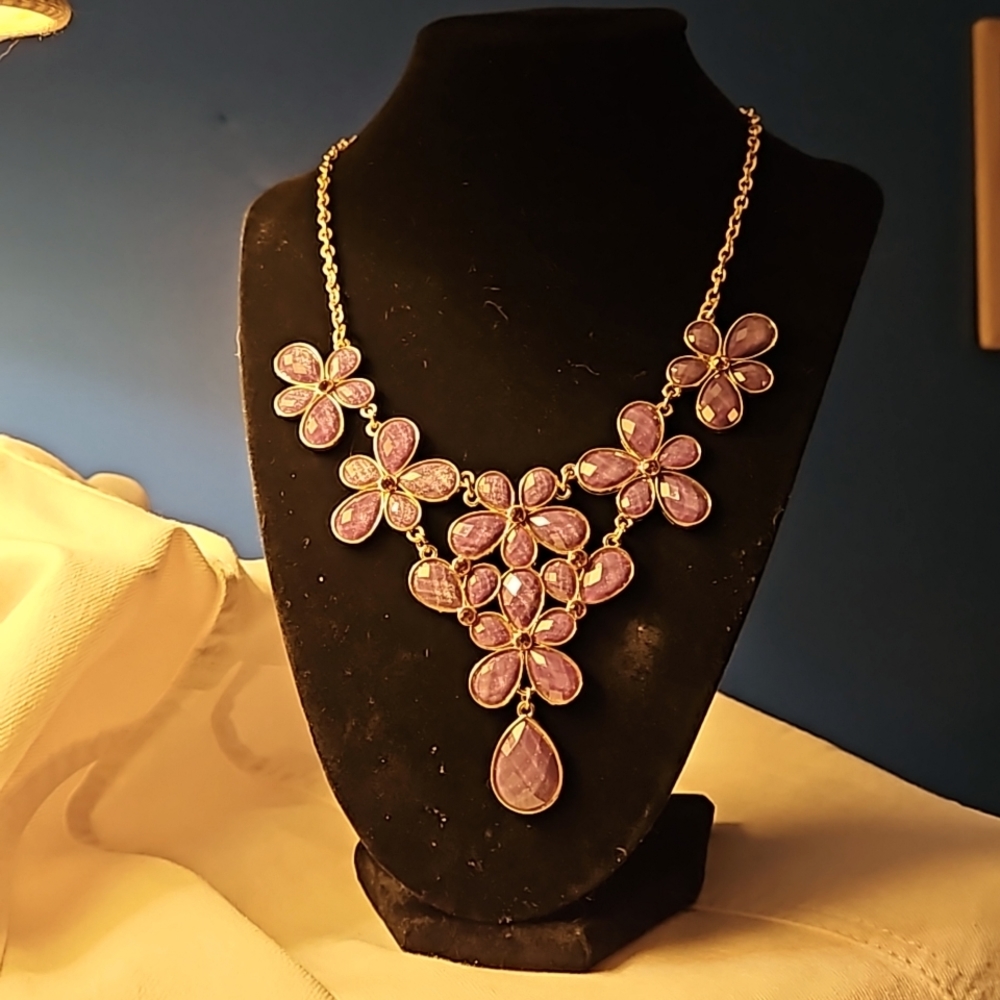 Lavender Stone Fancy Necklace